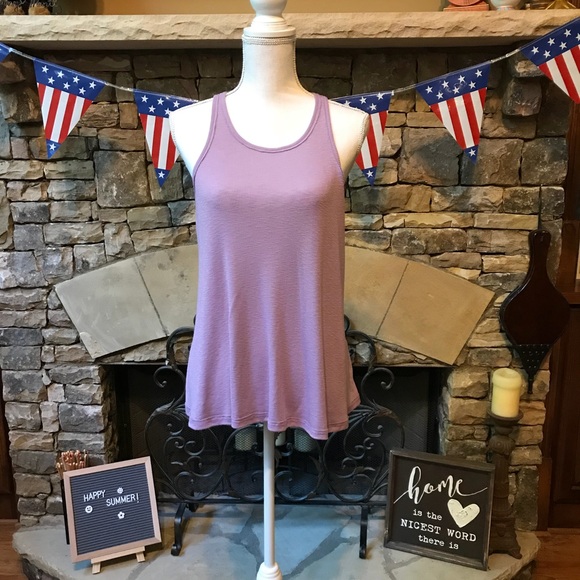 Free People Tops - Free People Sleeveless Ribbed Racerback Swing Tank